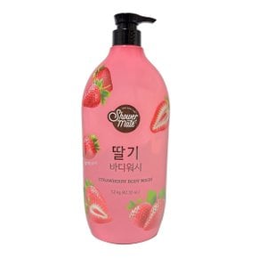 샤워메이트 딸기 바디워시 샤워젤 대용량 1200g 실속형바디샴푸