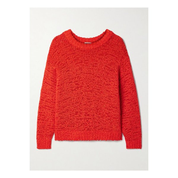 스타우드 칼라 코튼 혼방 스웨터 토마토 레드 1647597359129421