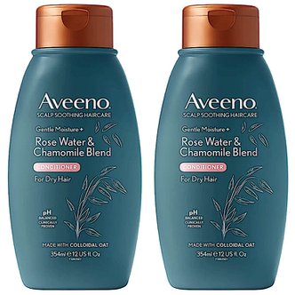  아비노 젠틀 모이스처 로즈 워터 앤 캐모마일 컨디셔너 Aveeno Scalp Soothing Haircare 354ml 2개