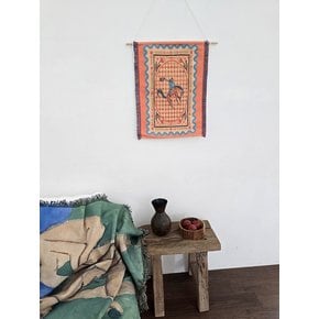 빈티지 카우보이 아트 우드 족자 패브릭 월데코 벽걸이 태피스트리 40x55