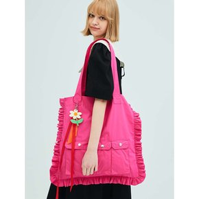 Utility Square Shirring Bag_Pink