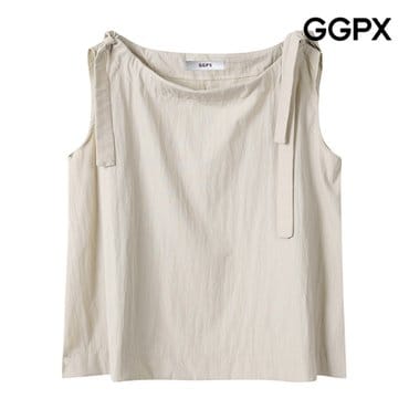 GGPX 숄더 매듭 베이직 뷔스티에 셔츠 (GP4SH047F)