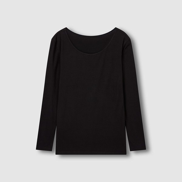 여 발열온감 U넥 티셔츠 J425401007099