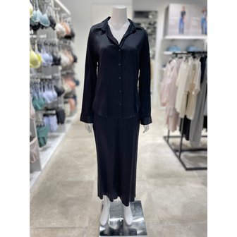 Calvin Klein Underwear [파주점] [CK언더웨어] 여성 실크 롱 슬리브 탑 팬츠 세트 QS7306-UB1/QS7305-UB1