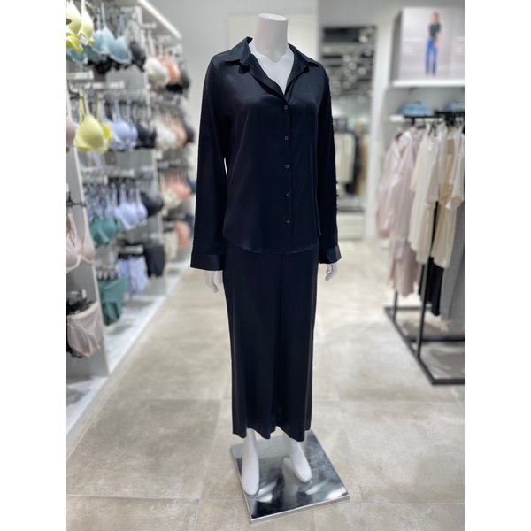 [파주점] [CK언더웨어] 여성 실크 롱 슬리브 탑 팬츠 세트 QS7306-UB1/QS7305-UB1