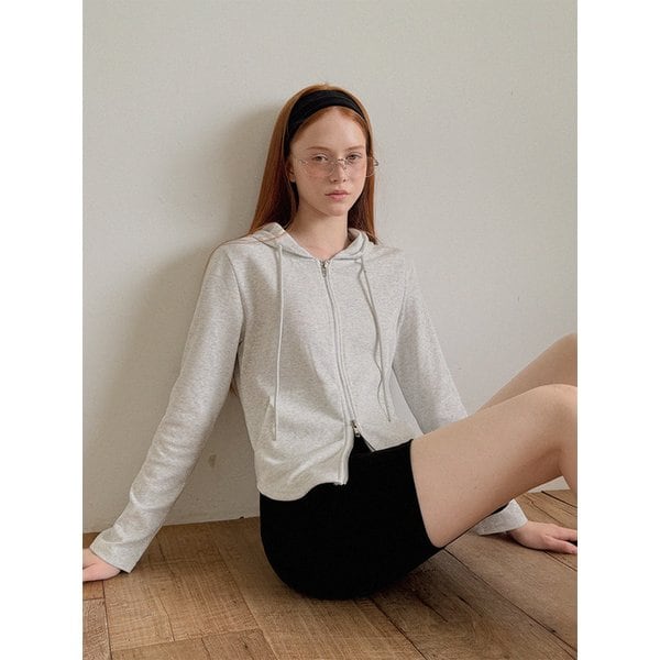 배키 라운드 후드 집업