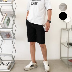 제이지컴퍼니 남성 짱편해 바스락 밴딩 카고 5부 남녀공용 팬츠 바지 커플룩/커플아이템