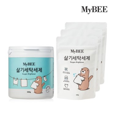 마이비 삶기세탁세제 용기(500g)+리필(400g)x3개