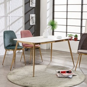 골드 샤인콘 통세라믹 타원 4인식탁 테이블 (의자 별도)