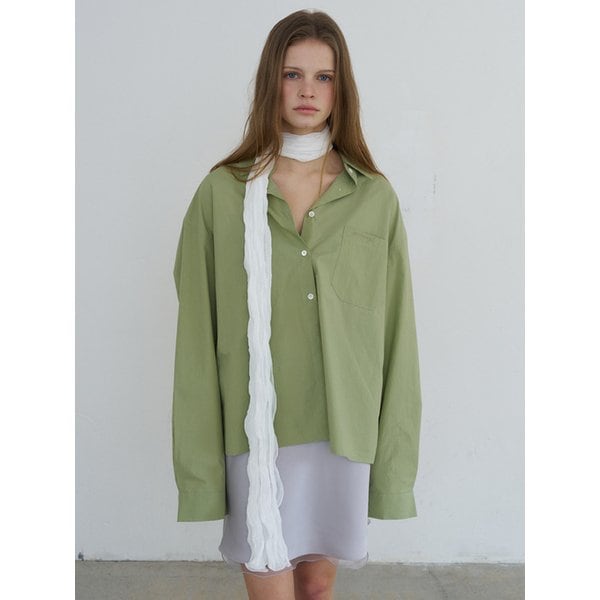 오버사이즈 포플린 셔츠(Olive)