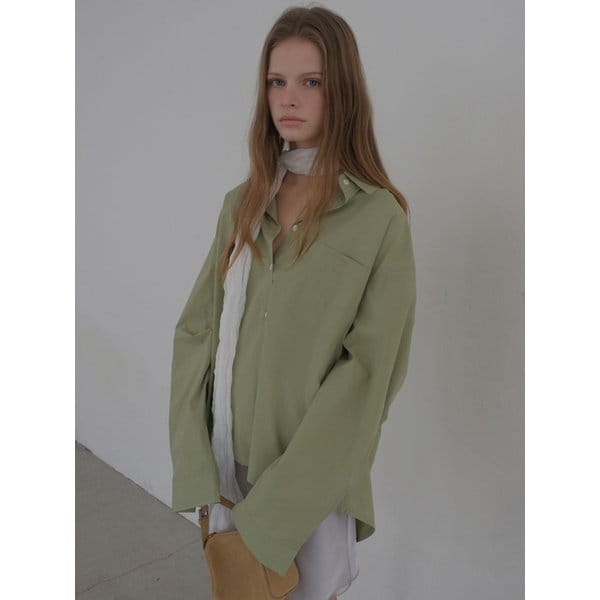 오버사이즈 포플린 셔츠(Olive)