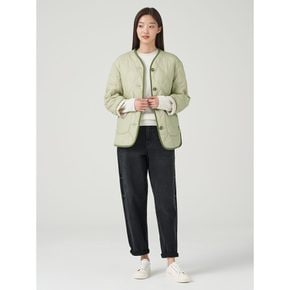[Green] 경량 나일론 퀼팅 카디건형 점퍼  라이트 그린(BF3838N01L)
