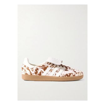 아디다스 삼바 Lt 가죽 트리밍 카우 포니 헤어 스니커즈 레오파드 46376663162926212