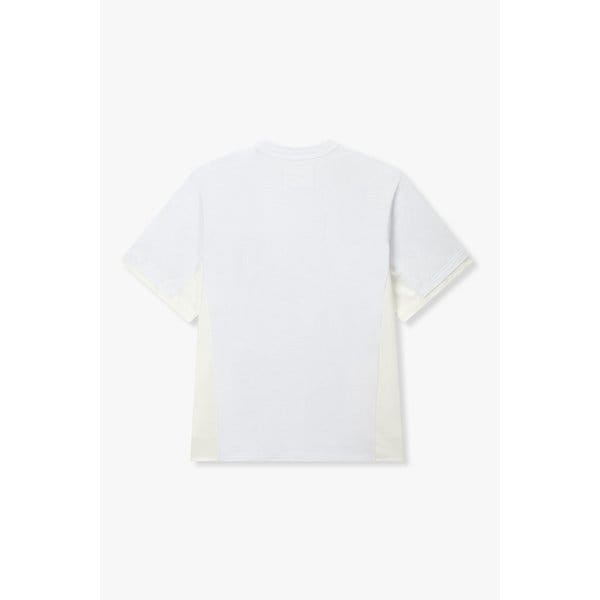 남성 라이트웨이트 데님 믹스 코튼 저지 티셔츠(화이트) 6426121109000