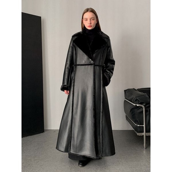 Shearling Mustang Long Coat (2colors) - VCOAT_082