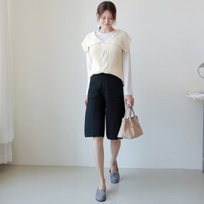 [최초가 59,900원][르포엠]모슈아 울 블렌드 버뮤다 팬츠 1종