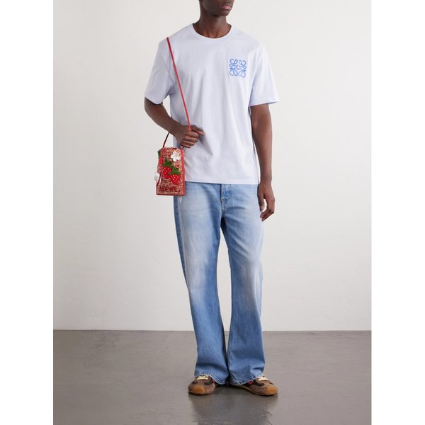 파울라스 이비자 로고 자수 코튼 티셔츠 46376663163059236