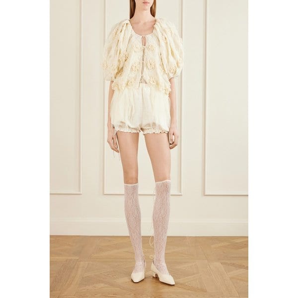 파울린 두얀코트 시걸 레이스 스테이업 스타킹 아이보리 46376663163042925