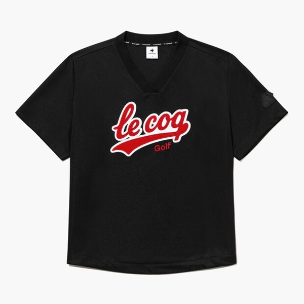 [여주점] 여성 커브드 로고 메쉬 티셔츠 GR122LRS31 BLCK