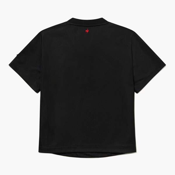 [여주점] 여성 커브드 로고 메쉬 티셔츠 GR122LRS31 BLCK