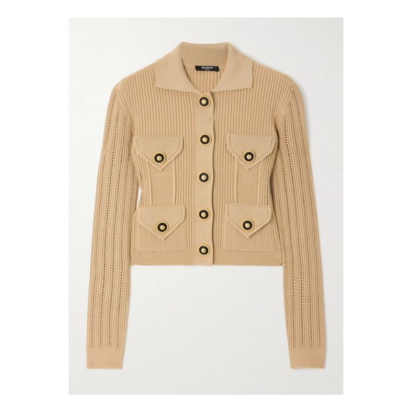 골지 포인텔 니트 가디건 베이지 1647597349885732