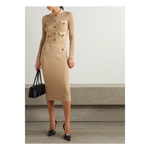 골지 포인텔 니트 가디건 베이지 1647597349885732