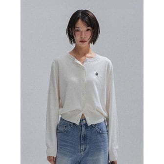앤하츠 Floral Logo Wool Cardigan_IVORY