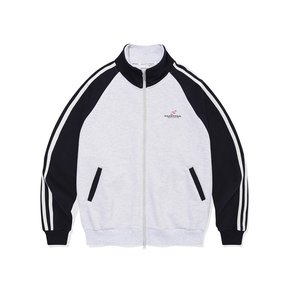 SP BLOCK RAGLAN TRACK JACKET-ASH MELANGE