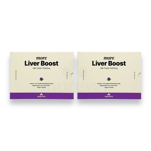 뉴질랜드 Morever 모에버 모어 리버 부스트 밀크씨슬 60베지캡슐 2팩