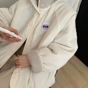 여성 가을 겨울 데일리 양면 뽀글이 점퍼