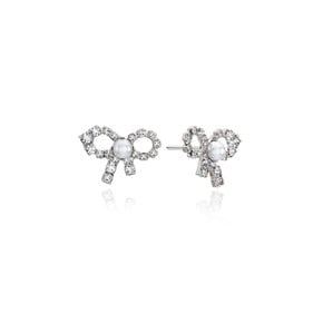 Petit Twinkle Ribbon Pearl Earrings_VH249OEA007M