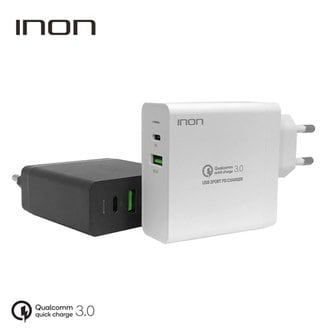 아이논 퀵차지3.0 63W 2포트 USB PD 고속 멀티충전기 IN-UC210P