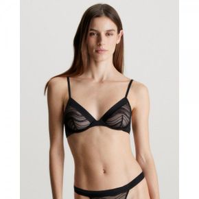 4814673 Calvin Klein Allover Lace Unlined Plunge Bra - Black 92762025