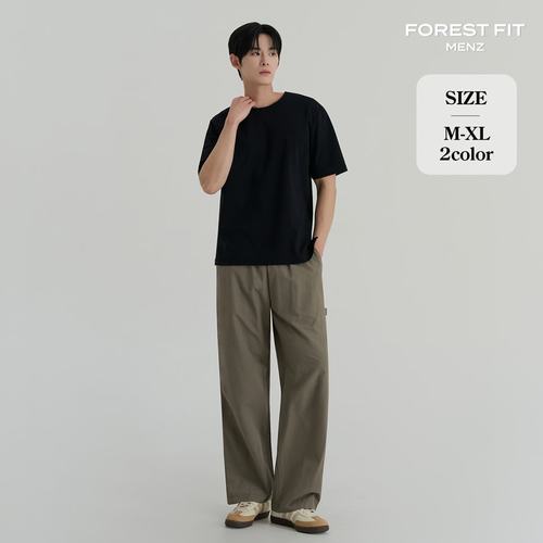 나일론 바스락 카펜터 와이드 밴딩 바지 (MP2612)