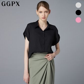 GGPX 미니 카라 썸머 롤업 셔츠 블라우스 (GO5SH059F)