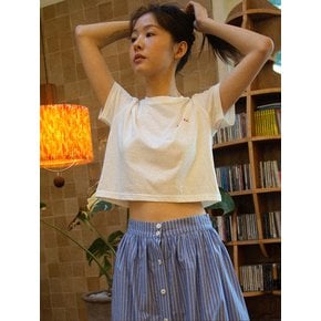 Cotton Stripe Skirt_blue