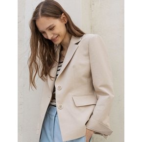 CLASSIC COTTON TAILORED JACKET_BEIGE