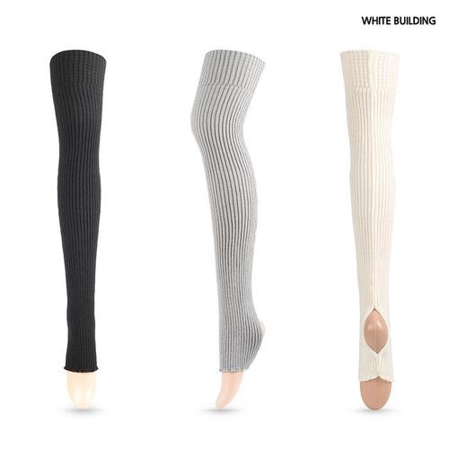화이트빌딩 니트 레그워머 골지 발레 발토시 겨울75cm(1)