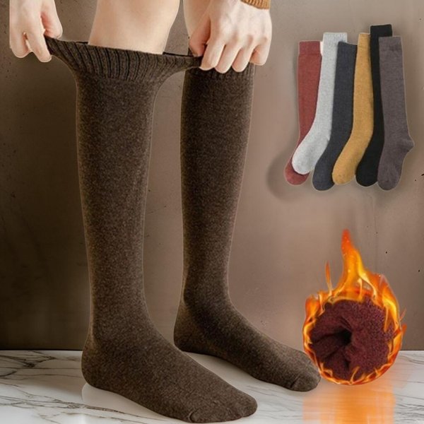 [옷자락] 여성 롱양말 슬림핏 코튼 베이직 니삭스