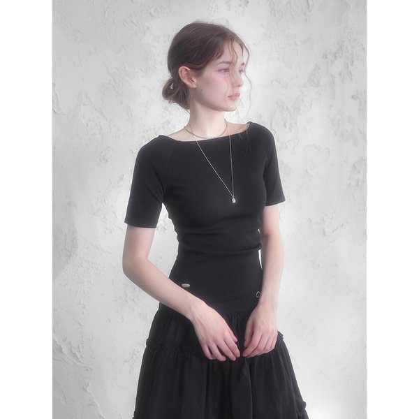 디빈 보트넥 사이드 턱 티셔츠_4Colors