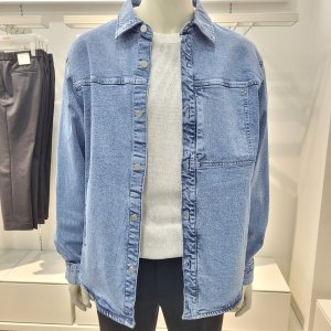 지오지아 남자셔츠형자켓/남자청자켓/캐주얼자켓/ABE5DJ1102-BL