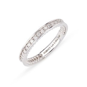 14k 랩그로운 다이아몬드 트위스 가드 반지(1.4mm)