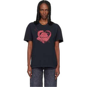 아워레가시 블랙 루즈 티셔츠 M2266LL Love Story Print