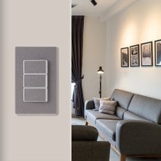 DSELC D4 화이트&로즈골드 1로 3구 스위치 / 인테리어 소품