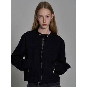 Cotton Zip-Up Jacket_Black