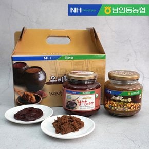 [남안동농협] 전통된장+고추장 선물세트 (된장 800g+고추장 1kg)