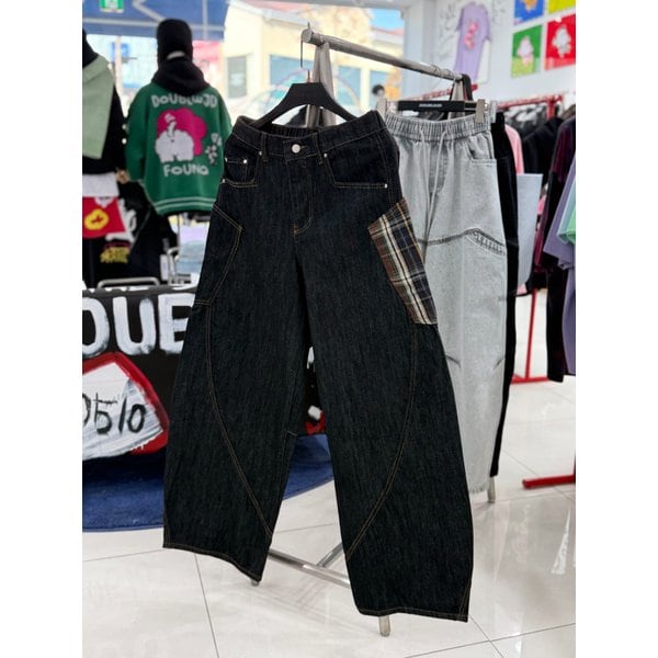 [여주점] 데님체크포켓팬츠 JHZZ80113