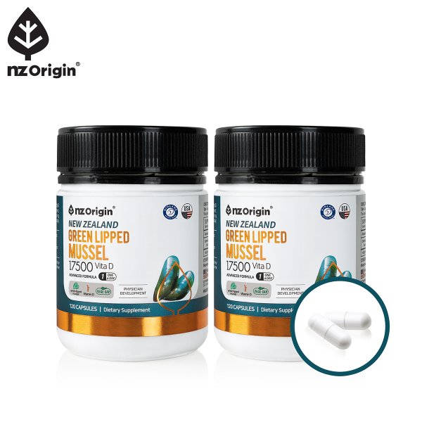 [공식][선물세트] 뉴질랜드 초록입홍합 17500  비타민D 120캡슐X2통