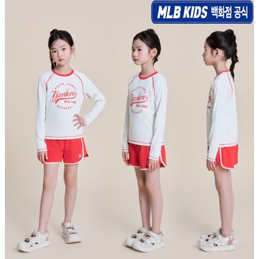 MLB키즈 (백화점공식) 25SS  바시티 래쉬가드  세트 7ASWV2353-50RDS