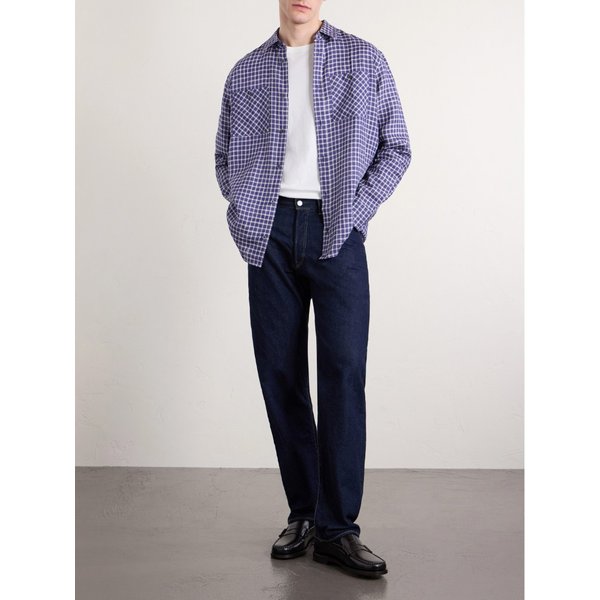 체크 리넨 셔츠 46376663163069542